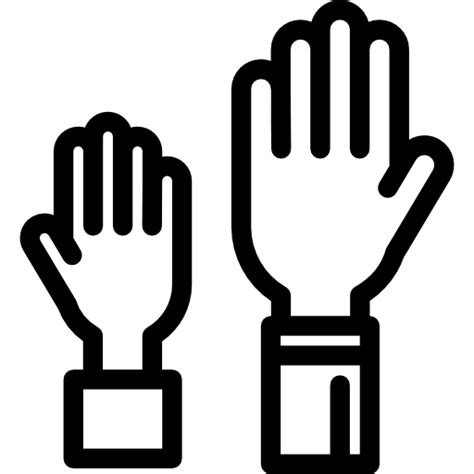 Hand Up Free Gestures Icons