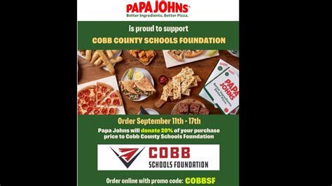 Papa John's and Cobb Foundation