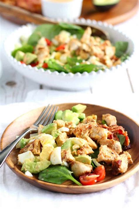 Paleo Chicken Cobb Salad With Buffalo Ranch Whole30