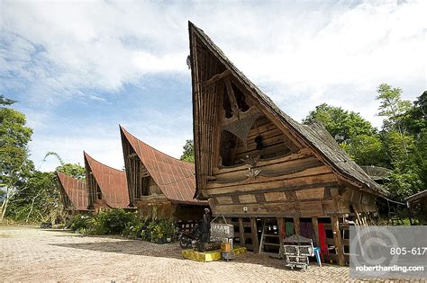 Batak Toba Village Houses With Stock Photo