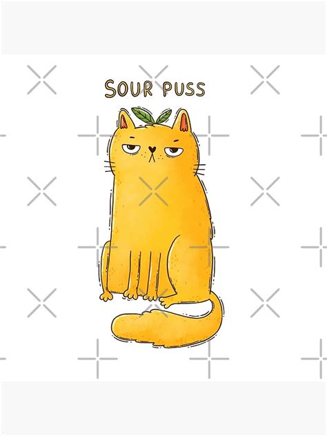 Sour Puss Throw Pillow For Sale By Taniasamoshkina Redbubble