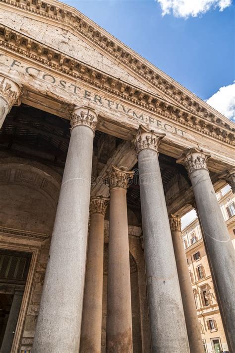 Exterior View Of The Historical Pantheon In Rome Italy Editorial Stock