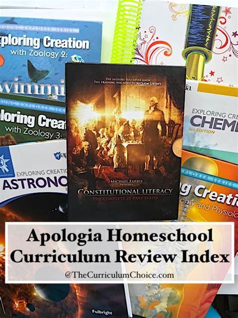 Apologia Homeschool Curriculum Review Index The Curriculum Choice