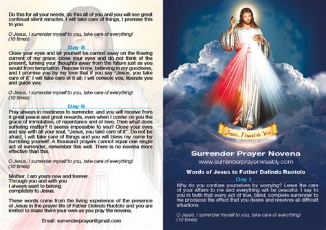 Surrender Prayer Card Surrender Prayer