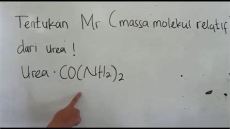 Menghitung Mr Massa Molekul Relatif Dari Urea YouTube