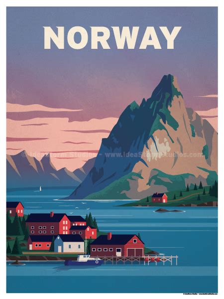 Norway Fjords Poster Tourism Poster Travel Posters Travel Prints