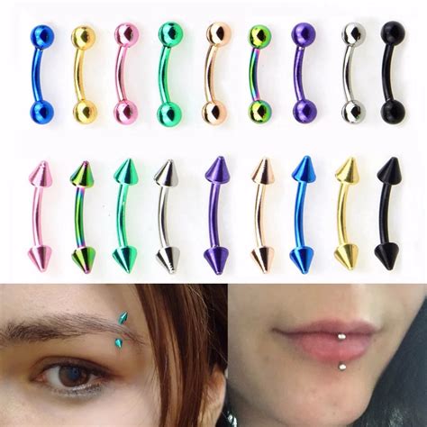 10pcs Surgical Steel Labret Lip Piercing Kit Jewelry Punk Round Taper