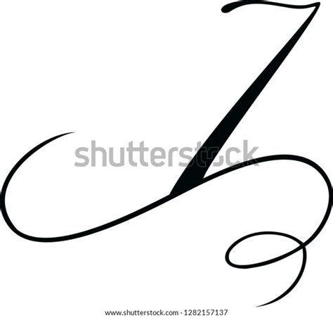 Calligraphy Number Vector 7 Stock Vector Royalty Free 1282157137