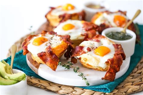 Arrange sausages and bacon on a rimmed baking sheet. Bacon, Sausage & Egg Biscuit Cups