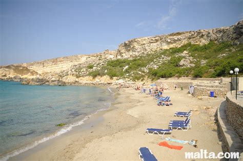 Paradise Bay Sandy Beach Crystal Clear Waters In North Malta