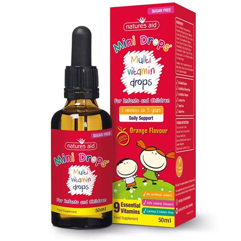 Natures Aid 3 Months 5 Years Multi Vitamin Mini Drops For Infants
