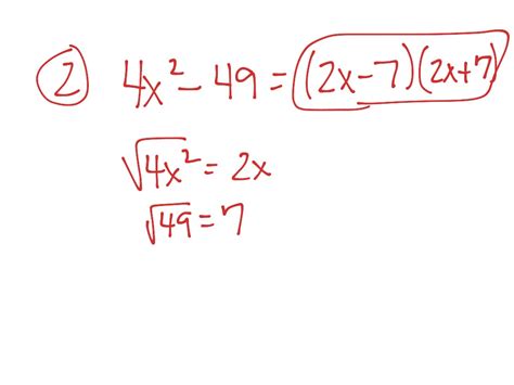Factoring Difference Of Two Squares Math Algebra Showme