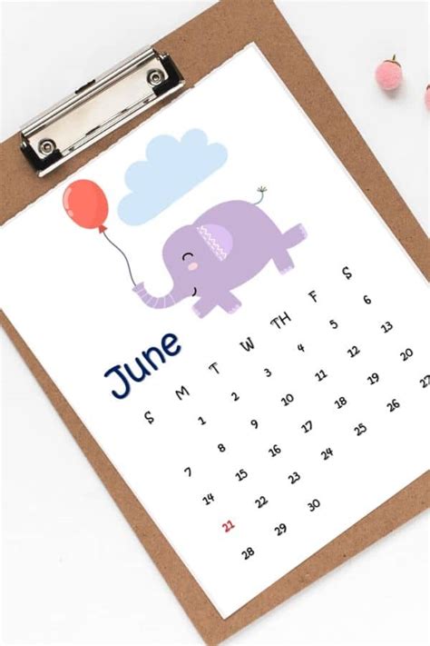 June Calendars For Kids Are Ready