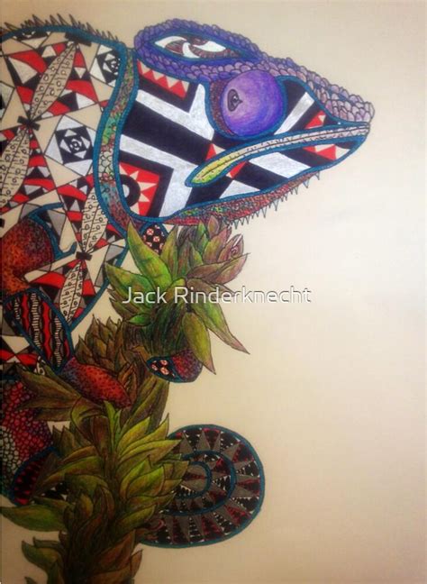 Zentangle Chameleon By Jack Rinderknecht Redbubble