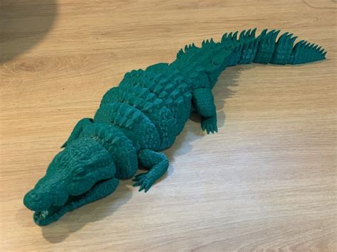 3d Printer Giant Crocodile Articulated Made With Alfawise U50・cults