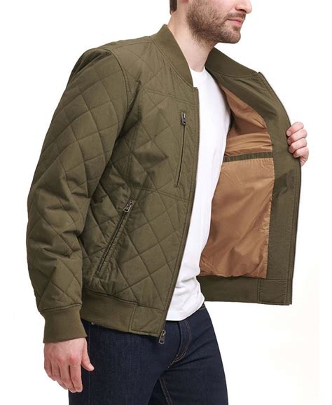 Levis Mens Diamond Quilted Bomber Jacket And Reviews Coats And Jackets