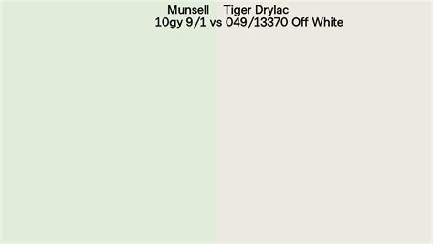 Munsell 10gy 9 1 Vs Tiger Drylac 049 13370 Off White Side By Side
