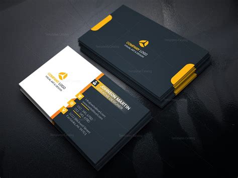 Dark Business Card Design 002399 Template Catalog