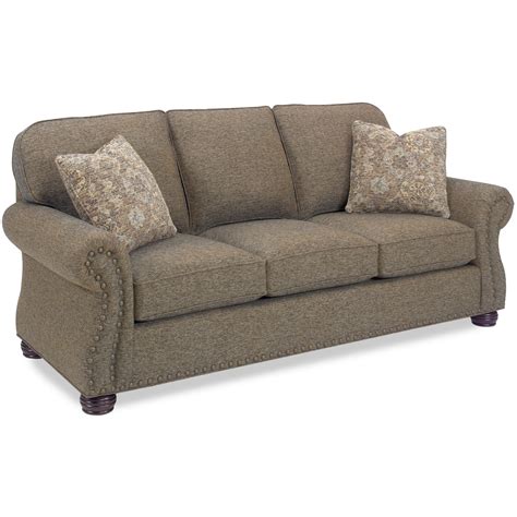 Temple Furniture Dallas 3400-87 Traditional Sofa with Rolled Arms and