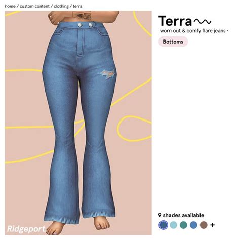 Ridgeport Is Creating Custom Content For The Sims 4 Flare Jeans Sims