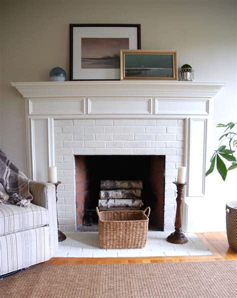 Red House Reno Brick Fireplace Fireplace Remodel Painted Brick