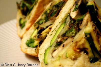 Mushrooms And Grilled Zucchini Panino Chef In You