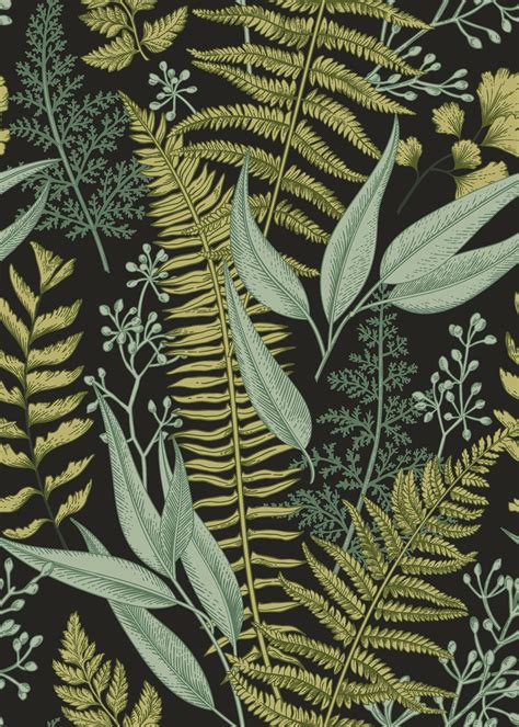 Ferns Botanical Wallpaper Peel And Stick Wallpaper