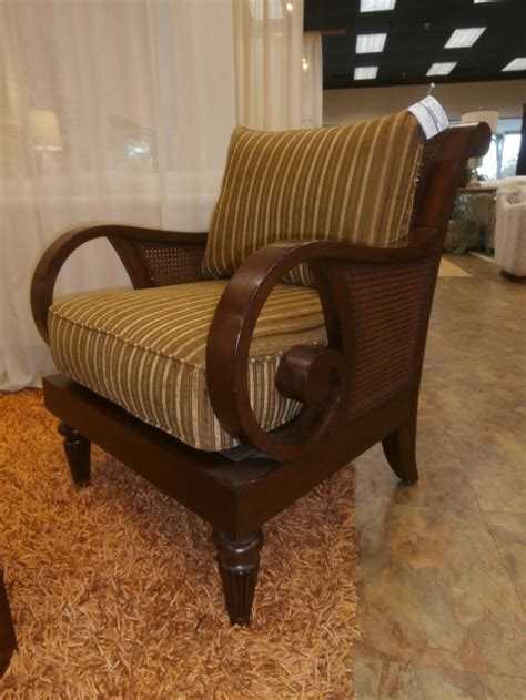 I think it may be ethan allen and i know they have 3 year warranty on cushions, but the pb sofa is extremely comfortable in the showroom! Ethan Allen Chair at The Missing Piece