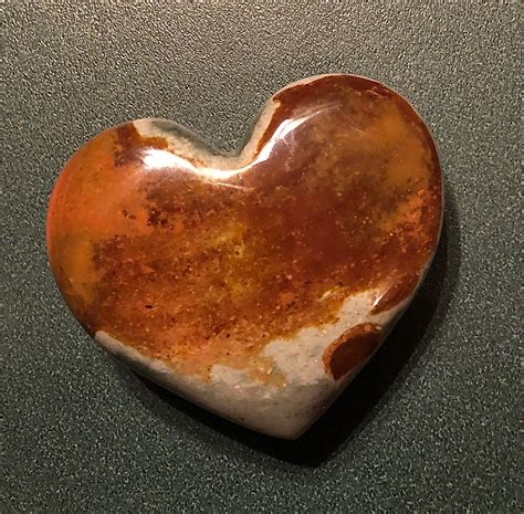 Natural Polished Jasper Heart Stone