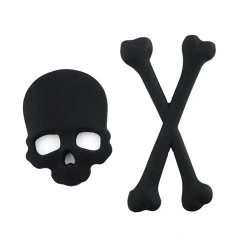 New 3d 3m Skull Metal Skeleton Crossbones Car Motorcycle Sticker Label