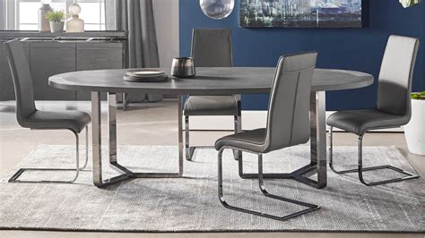 Oval dining tables allow for the connected feeling you get from a circular table while still allowing for the extra space for guests provided by rectangle tables. Jaffa 95 Inch Oval Dining Table