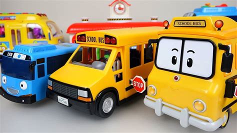 Wheels On The Bus Nursery Rhymes Playing Bus Tayo Poli Pororo Toys