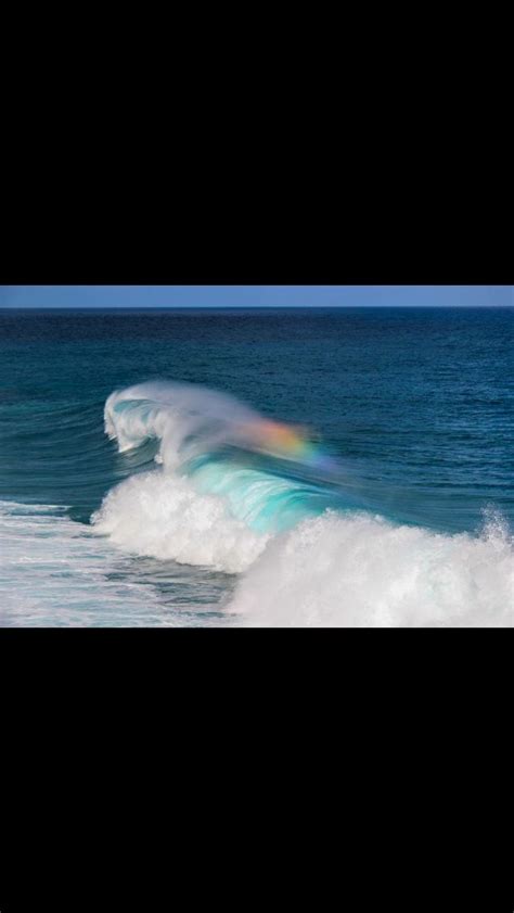Rainbow Wave Ocean Sea Waves Rainbow City
