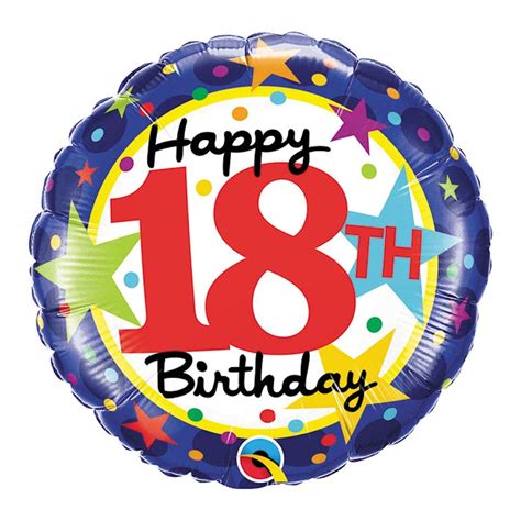 Fitzulas T Shop Burtonburton 18 Happy 18th Birthday Stars Balloon