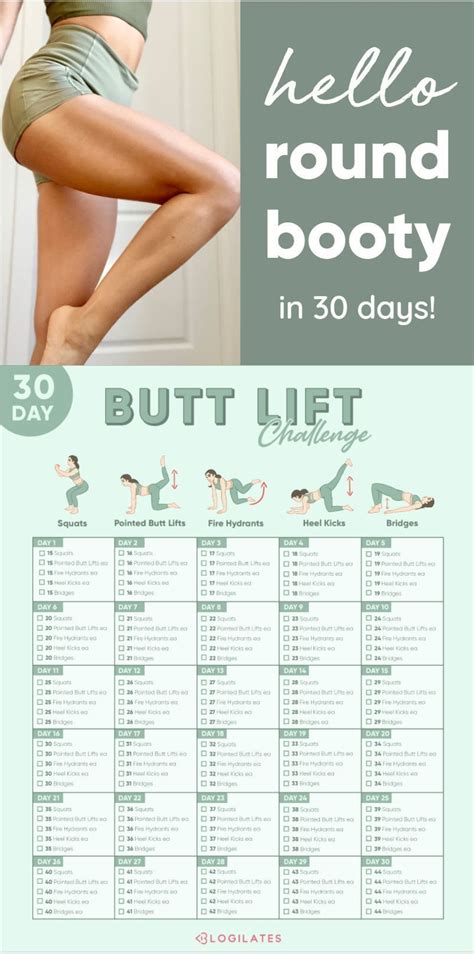 Plump Your Booty Up With Butt Rounding Exercises And Gluten Exercises In This 30 Day Butt