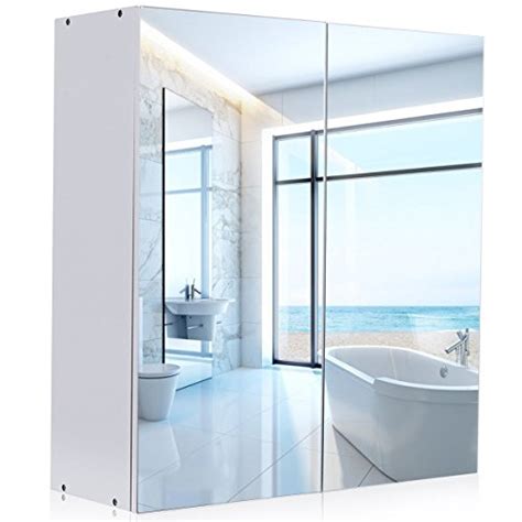 For an inexpensive medicine cabinet—perhaps for a half bath or kids' bathroom—consider this small option from glacier bay. WATERJOY Mirror Cabinet, Wall-Mounted Bathroom Mirror ...