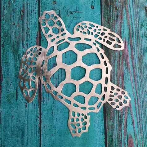Sea Turtle Handmade Metal Wall Hanging Aluminum Etsy Canada