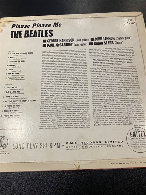 The Beatles Please Please Me Mono Gold And Black Label Parlophone