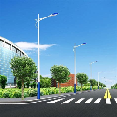 High Quality Double Arm Round Octagonal 10m Led Solar Street Light Pole