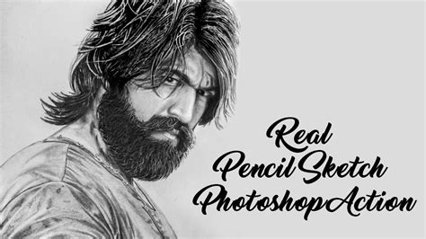 Realistic Pencil Sketch Effect Photoshop Action Youtube