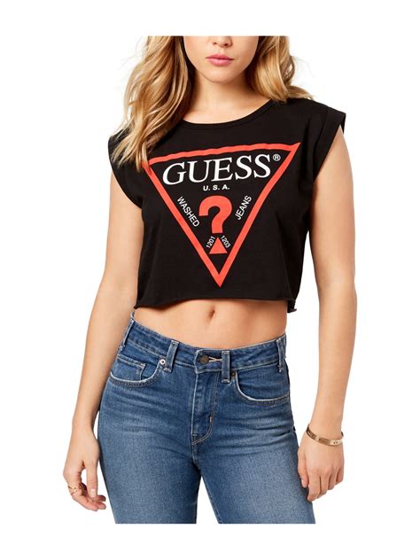 GUESS GUESS Womens Logo Graphic T Shirt Walmart Com Walmart Com
