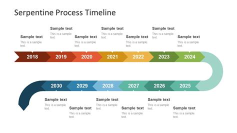 Serpentine Process Timeline Template Slidemodel