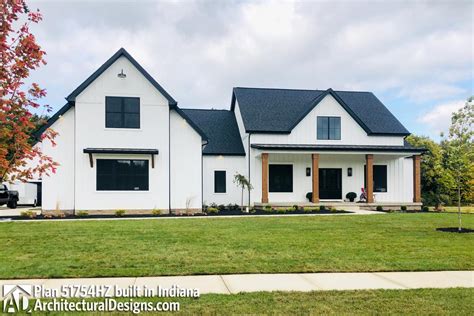Modern Farmhouse Plan 51754hz Comes To Life In Indiana