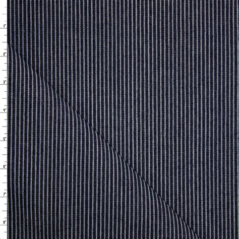 Cali Fabrics Vertical Railroad Stripe Heavyweight Denim Fabric By The Yard