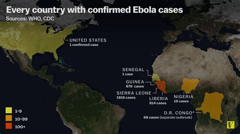 Map These Are All The Countries With Confirmed Ebola Cases Vox