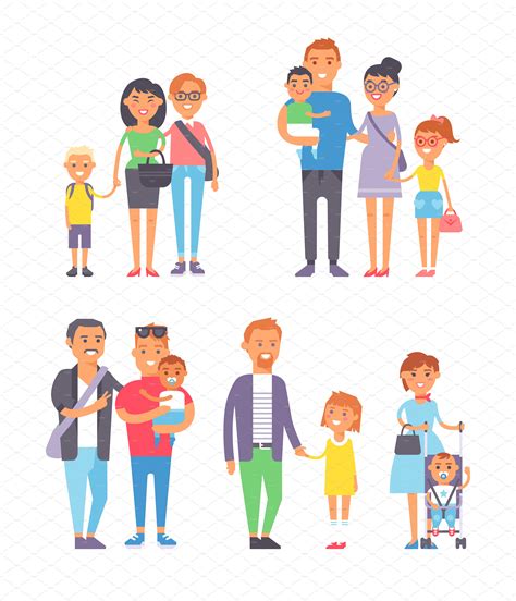 Download Different family vector ~ Illustrations ~ Creative Market