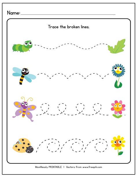 Printable Tracing Lines Worksheet For 3 Year Olds
