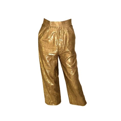 Maybe you would like to learn more about one of these? Vintage Metallic Gold Silk Pants, Silk Pants, Metallic Gold Trouser Pants, Gold Pants by ...