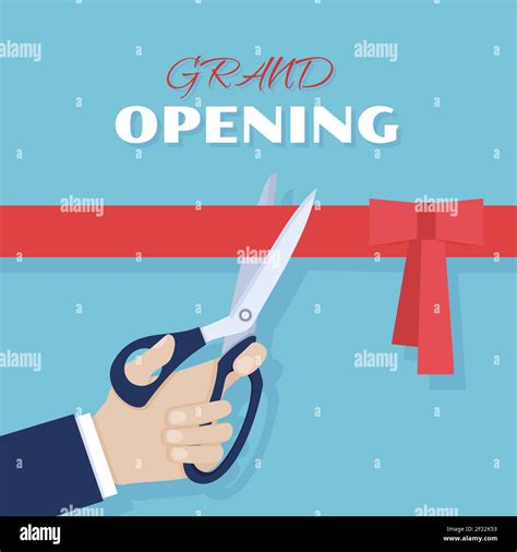 Grand Opening Ceremony And Celebration And Event Scissors Cut Red