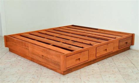 Wooden Bed Frame Queen Without Headboard Hanaposy